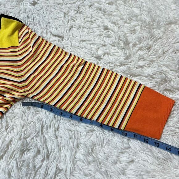 Escada Magaretha Ley Sweater Womens Size 40 Lightweight Pullover Stripe Stretch - Picture 8 of 9